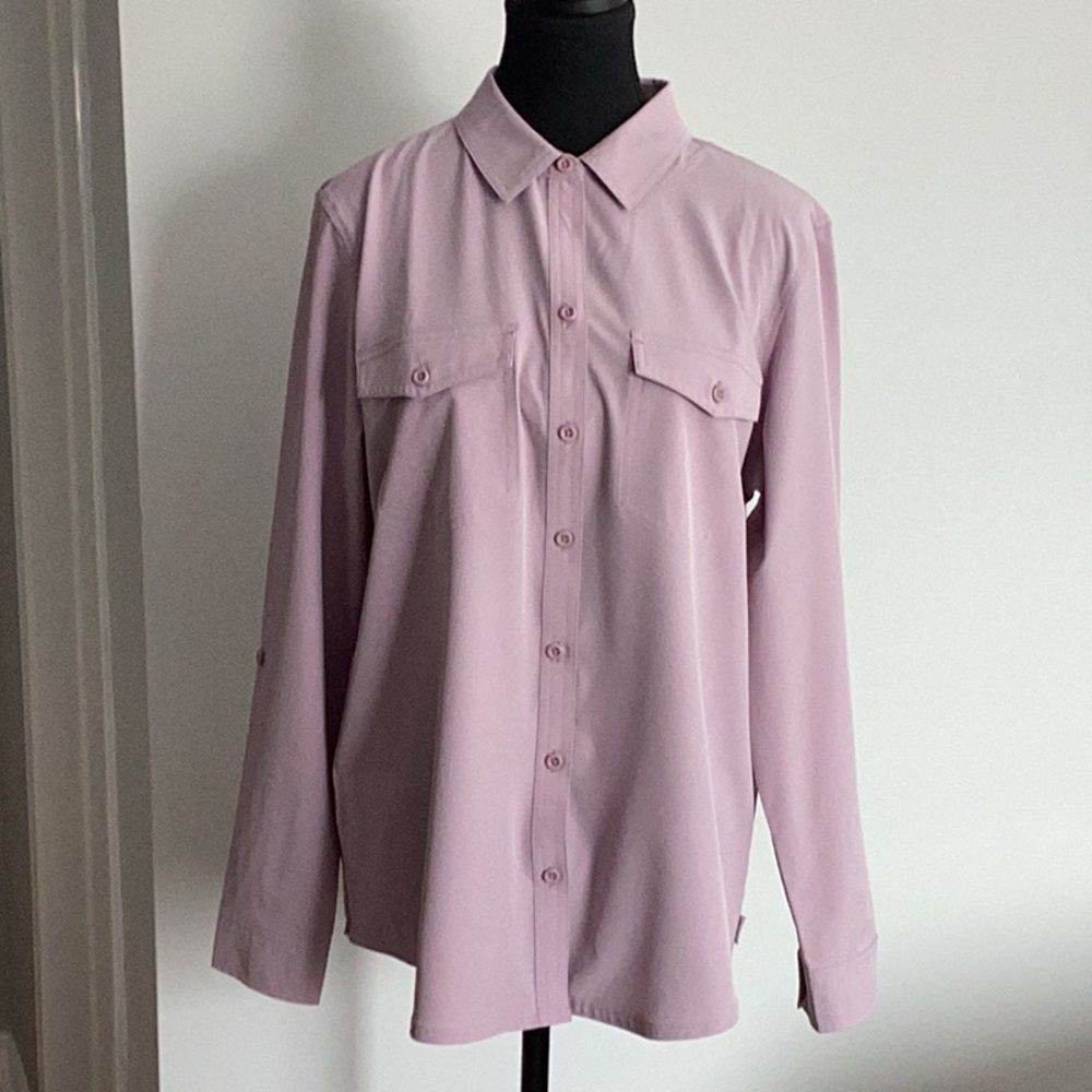 Eddie Bauer Classic Fit Lavender Shirt